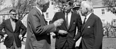 President John F. Kennedy with CIA Director Allen Dulles and Director-designate John McCone on September 27, 1961. Photo credit: Robert Knudsen. White House Photographs. John F. Kennedy Presidential Library and Museum, Boston