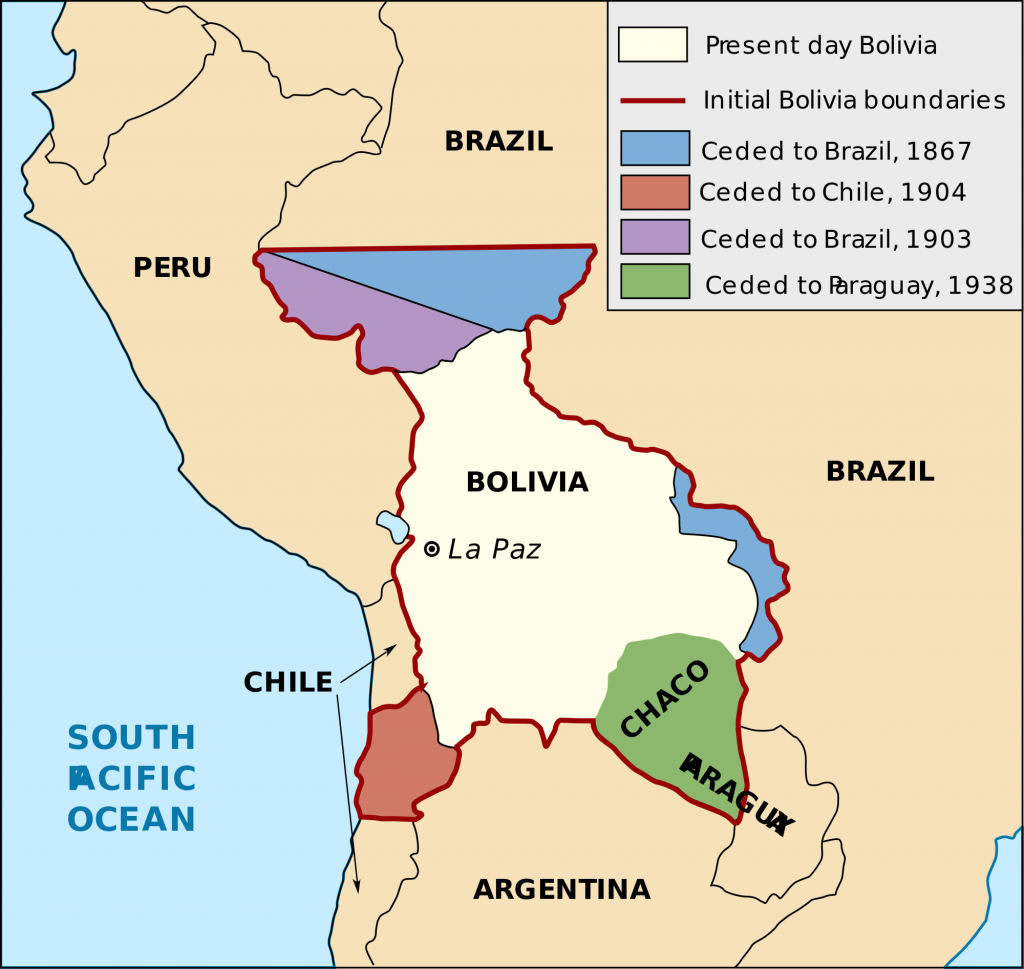 Lithium A Strategic Resource Here S Why The US Wants To Break Bolivia   Map Bolivia Territorial Loss En.svg  1024x969 