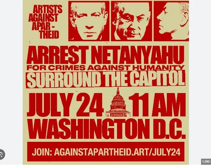 Arrest Bibi Netanyahu, Washington DC, 24 July 2024 - Global Research