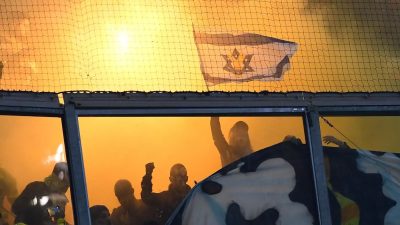 Israeli Maccabi Tel Aviv Supporters in Amsterdam