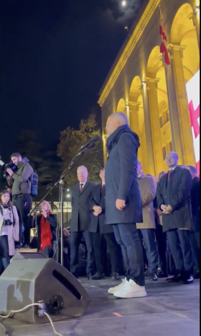 Foreigners Protest Tsibilisi Georgia